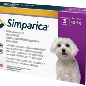 Simparica 10 MG X unidad ( 2.5. A 5 KG )