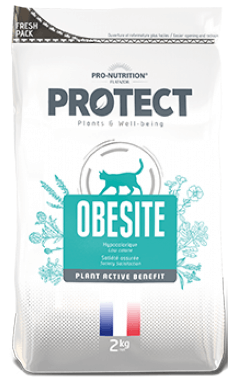 Protect Obésité est un alimento completo dietético para gatos con objetivos nutricionales específicos “Reducción del exceso de peso”. “Regulación del aporte de glucosa (Diabetes mellitus)”.